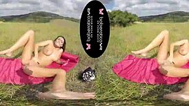 Solo brunette vanessa decker is masturbating in vr 😍