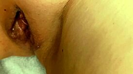 Wow, sexy mature spreads big bald wet pussy close-up!