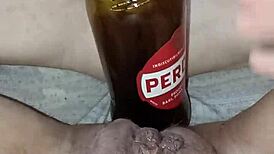 Gretala Pregnant And Excited Rubbing Bottle On Juicy Pussy Lips
