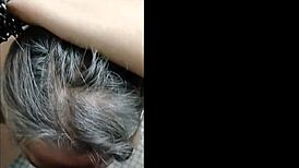 slave f in highway wc, bondage sex with orgasm and facial