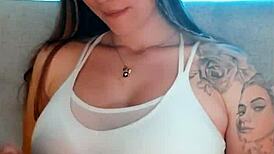 Tattooed Babe Goes Crazy With Webcam Masturbation And Fingering.