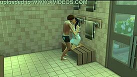 Watch sims fuck in the gym!