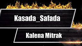 Kalena Mitrak watches follower jerk while she takes big cock doggystyle in bedroom with husband as cuckold swingers flash tan lines