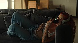 Roommate Seduced After Virtual Sex with Boyfriend