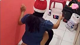 nurse shows ass in hospital corridor on christmas eve