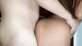 teen taking creampie in ass