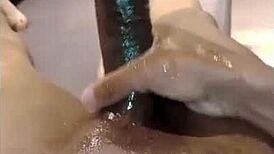 I massage my big cock in pov