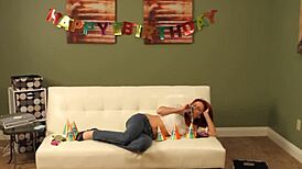 Birthday Lesbian Session with Wet Pussy