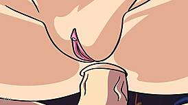 Detailed Voyeur View Of Hairless Shaved Pussy In Action.