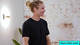 sexy hot brunette masseuse gives wet nuru massage and more - michael vegas sophia burns 😏