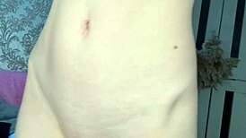 Close-Up European Beauty With Dildo