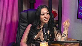 taluane boom catches a hot brunette in california for big tits licking and jerk off instructions