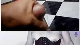 Toi et moi, l'amour pour toujours on webcam with shaved pussy and nylon