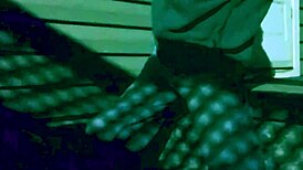 Watch the time lapse of a skinny woman stretching against steps at night, highlighting her legs and ass in leggings!