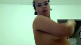 brunette pov video of dancing and touching horny pussy masturbation