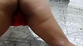 Sensualizing And Getting Naked This Married Woman In Miniskirt And Tattoo