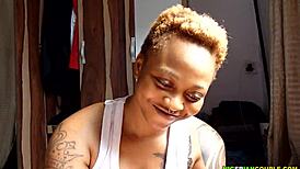 Dick massage feels so good for this african couple