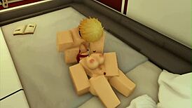Denji and Makima engage in deepthroat sex on Roblox.