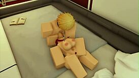 Denji and Makima engage in deepthroat sex on Roblox.
