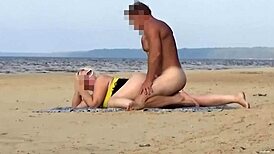 fucking submissive wife on beach