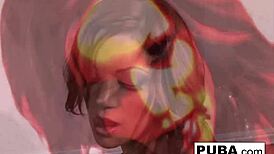 Three beautiful pornstars in hot lesbian group action