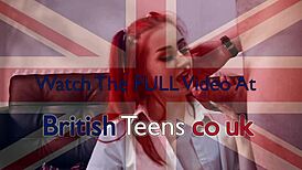 Skinny British redhead in uniform swallows cum after fucking