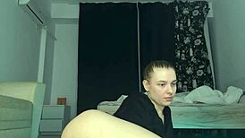 i fuck my tight virgin ass with double dildos and cum