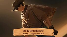 Young guy moans loudly during solo orgasm and fucking