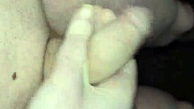 Amateur masturbates big cock naked outdoors at night