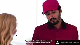 Modern-day sins - petite 18+ tutor emma starletto gets raw used by delivery guy during cram session!