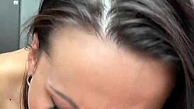 big tits babe sucks like a queen - blowjob, rimjob, ball sucking, cum in mouth casting