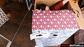 Milf Sets Up Glory Hole for Stepson with Deepthroat Blowjob