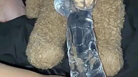 Saudi teen 18+ fucks glass dildo in LA