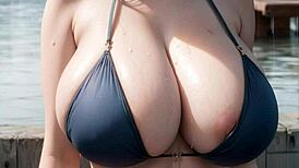 i messed up generatin that ai model girl with monster big tits and balloons