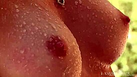 Capri anderson gets off in backyard sprayed and fingered to orgasm