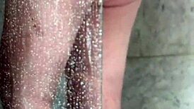 Wife caught fucking shower head again