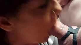 Hot Wife Intensely Sucks and Swallows My Cock