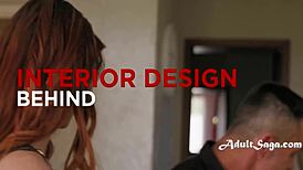 Pale Interior Designer Submits Ass to Client