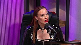 Redhead Milf Queen Domme Licks Ass In BDSM Corset.