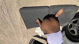 petite ebony cheats on white boyfriend with monster black cock?