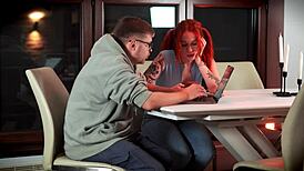 She Ditches Her Lessons to Jack Off My Cock Good