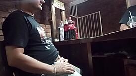 Playing With Myself At Work, Stroking My Cock In A Handjob Scene