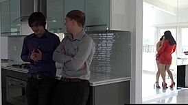 Step siblings swap partners after partying.