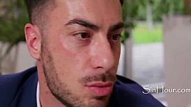 Petite girl ass fucked in double penetration