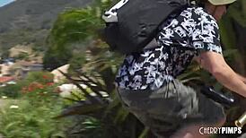 Blonde Summer Vixen Catches Secret Voyeur And Confronts Him At The Pool