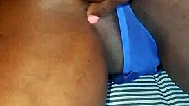 On my way to bed in lingerie, I touch myself first time.