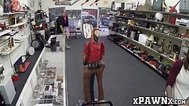 Broker Gives Cutie Cash For Servicing His Rock Solid Cock.