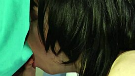 Julia Bok, slutty girlfriend with small tits, gets wet