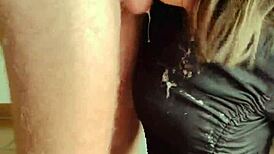 pretty girl teases and chokes on cock during sloppy face fucking