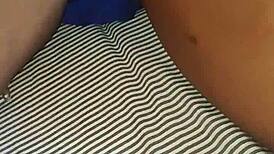 On my way to bed in lingerie, I touch myself first time.